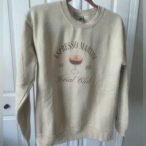Gildan Cream Sweatshirt - Espresso Martini Design